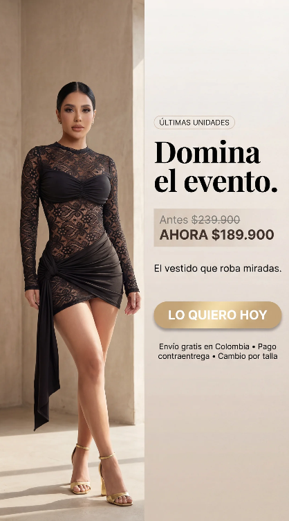 VESTIDO ENCAJE - DOMINIQUE